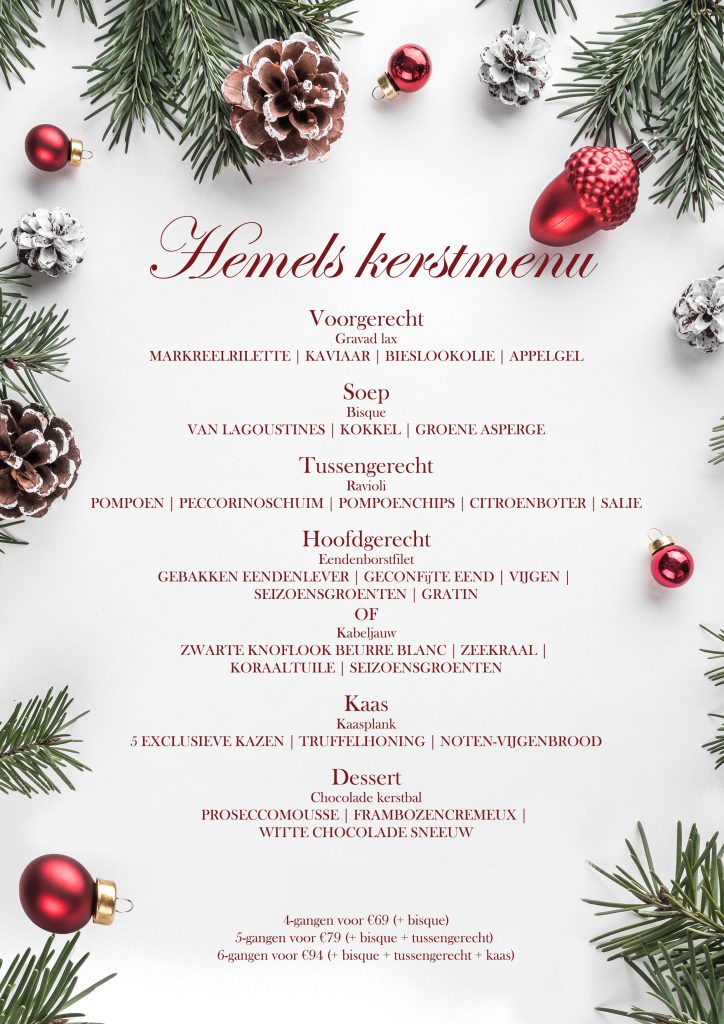 Kerstmenu Hemels